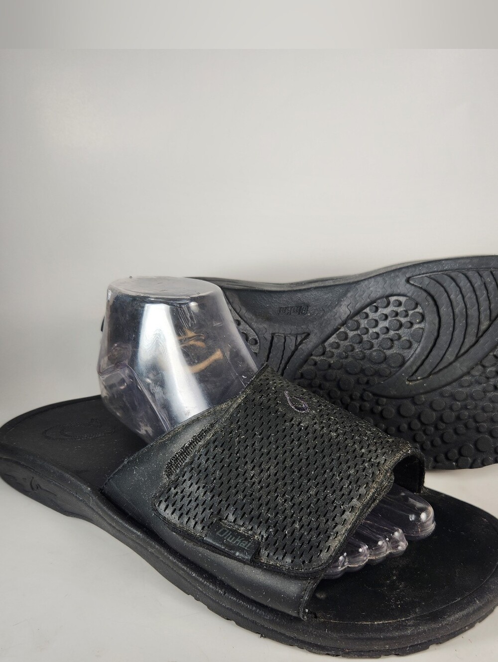 OLUKAI Men's Kekoa Slide Size 13 EU 46 Black Sandal Casual Summer Shoe